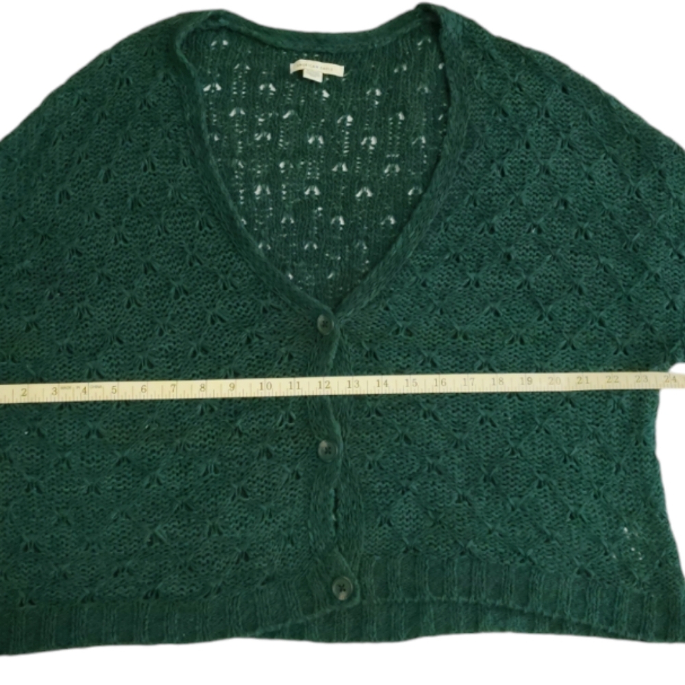 American Eagle Green Crop Button Down Cardigan - image 7